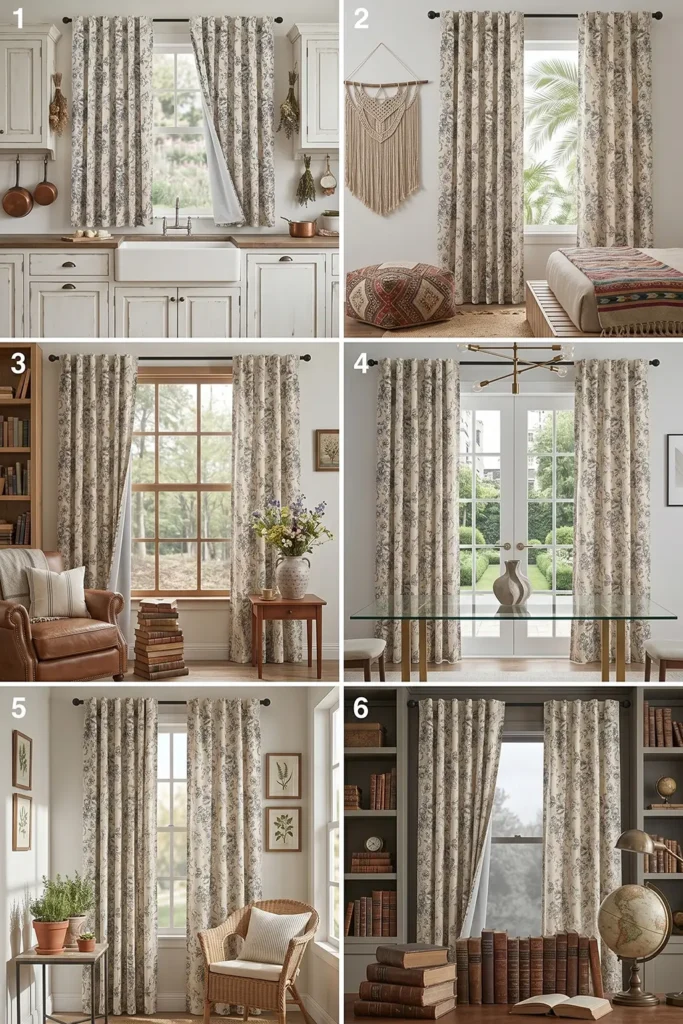 jinchan Blackout Floral Curtains for Living Room and Bedroom