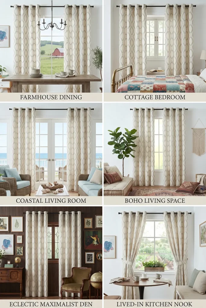 jinchan Leaf Jacquard Farmhouse Curtains 84 Inches