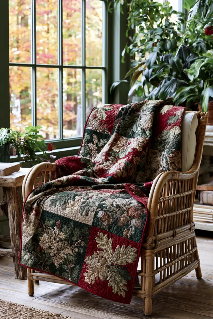 Acorn and Oak Leaf Quilt Designs for Woodland Warmth