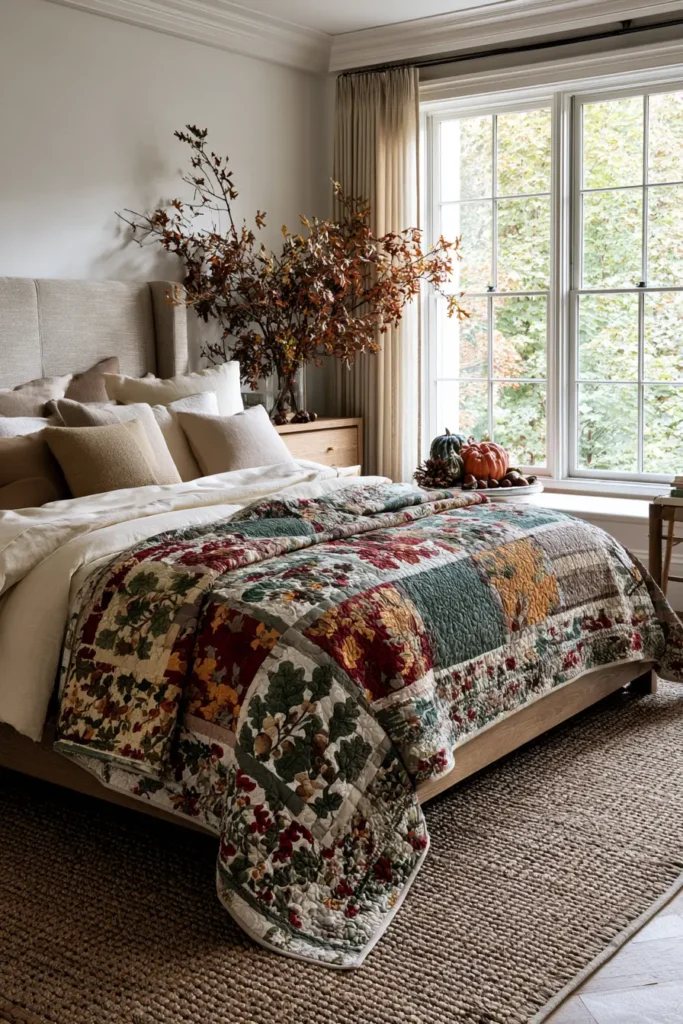 Acorn and Oak Leaf Quilt Designs for Woodland Warmth