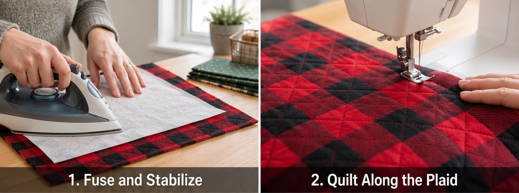 Buffalo Plaid and Flannel Quilted Gift Sacks