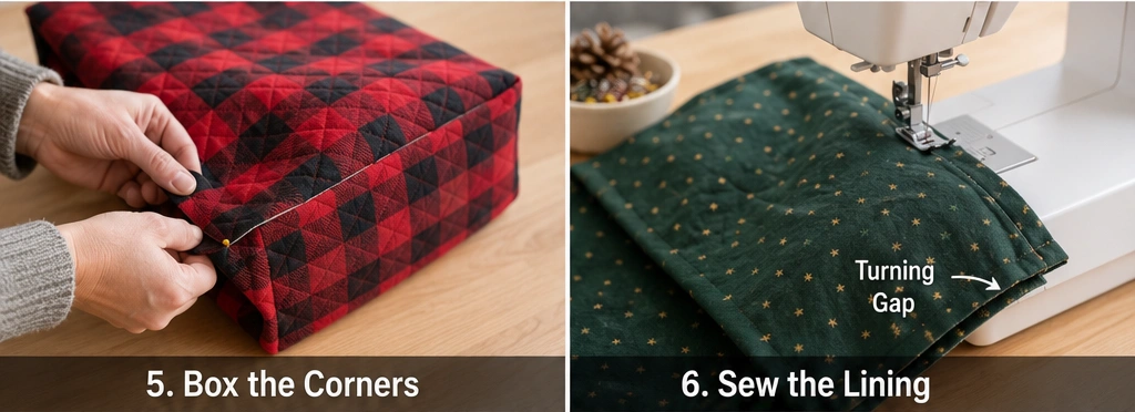 Buffalo Plaid and Flannel Quilted Gift Sacks