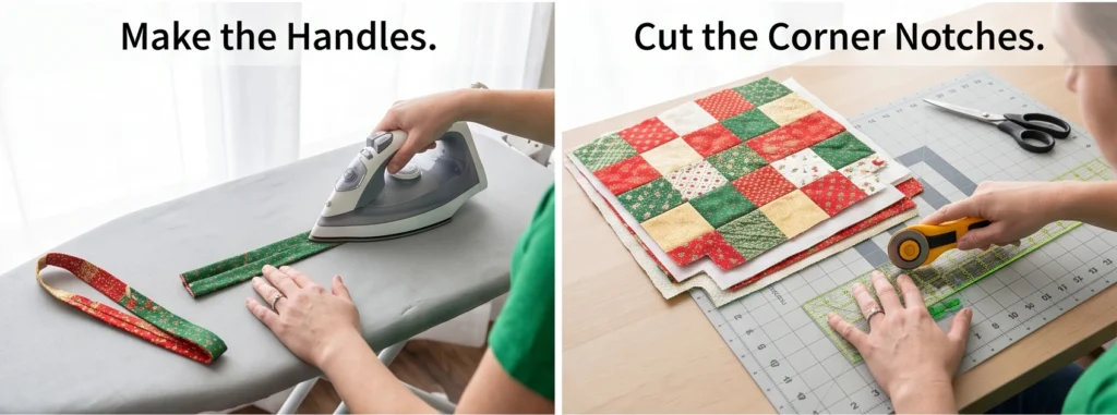 Classic Patchwork Quilted Christmas Gift Bags