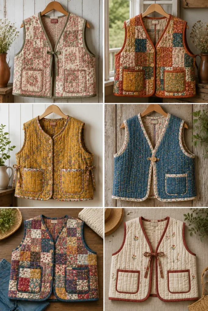 Cozy Cropped Quilt Vest for Easy Layering
