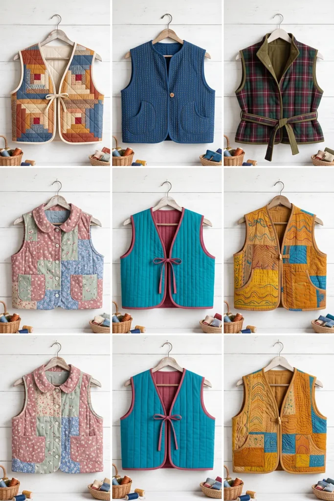 Cozy Cropped Quilt Vest for Easy Layering