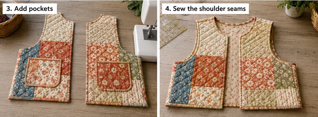 Cozy Cropped Quilt Vest for Easy Layering