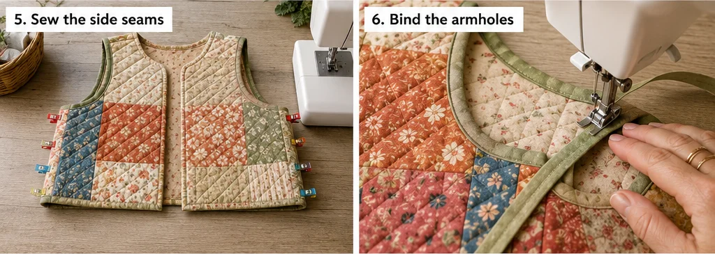Cozy Cropped Quilt Vest for Easy Layering