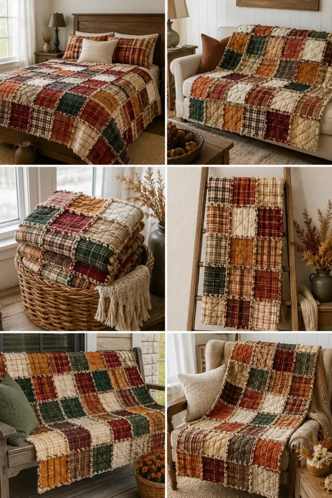 Cozy Flannel Rag Quilts for Soft Autumn Comfort