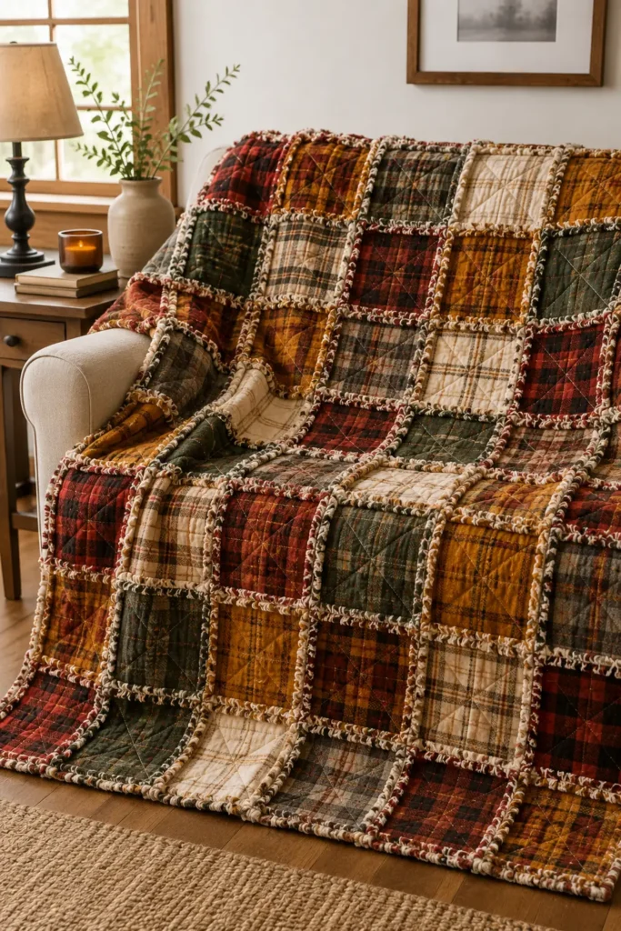 Cozy Flannel Rag Quilts for Soft Autumn Comfort