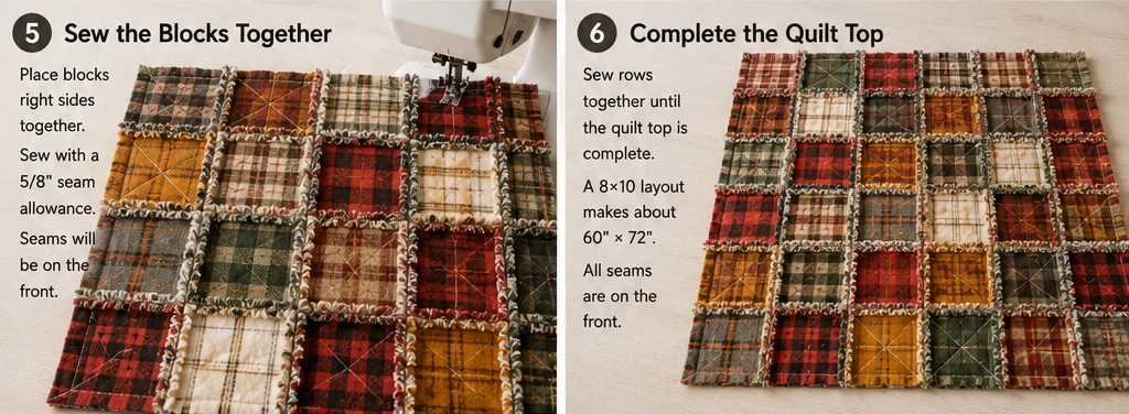 Cozy Flannel Rag Quilts for Soft Autumn Comfort