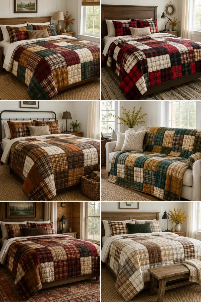 Cozy Plaid and Flannel Fall Quilts for Chilly Nights