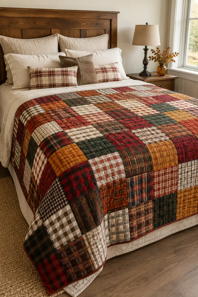 Cozy Plaid and Flannel Fall Quilts for Chilly Nights