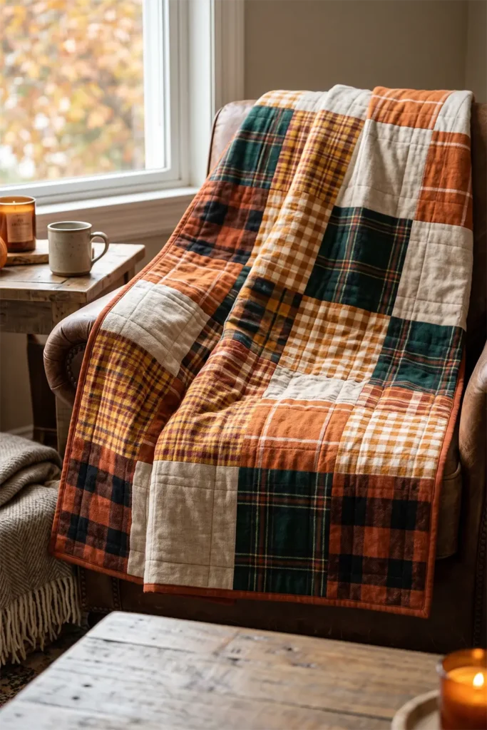 Cozy Plaid and Flannel Fall Quilts for Chilly Nights