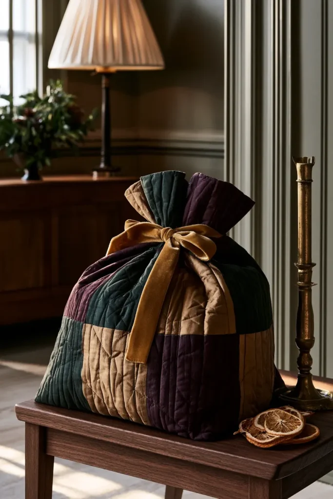 Easy Quilted Drawstring Gift Bags for Beginners