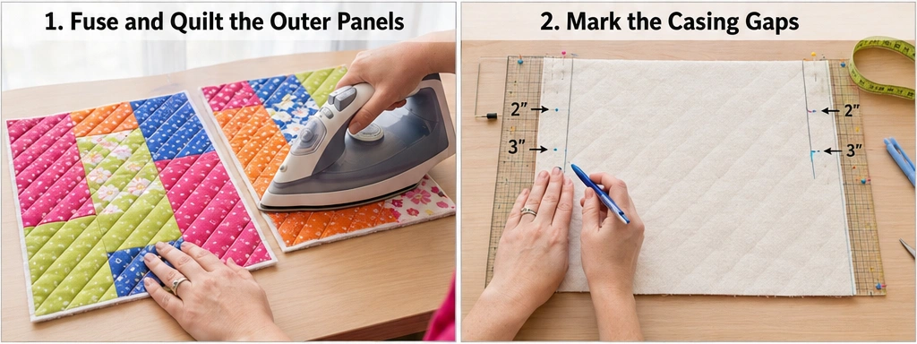 Easy Quilted Drawstring Gift Bags for Beginners