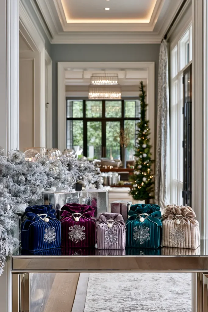 Elegant Velvet Quilted Gift Bags for Luxury Presents
