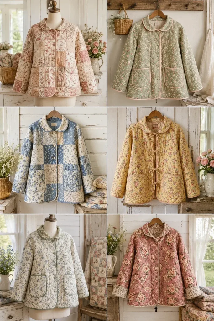 Floral Prairie Quilt Jacket for Soft Vintage Style