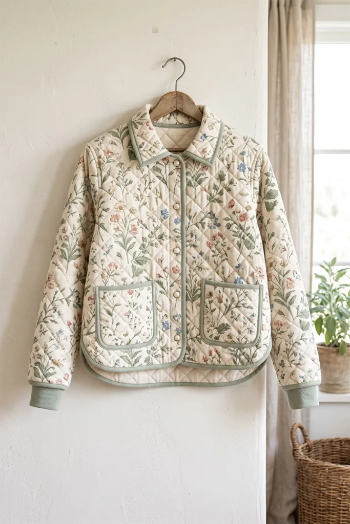 Floral Prairie Quilt Jacket for Soft Vintage Style