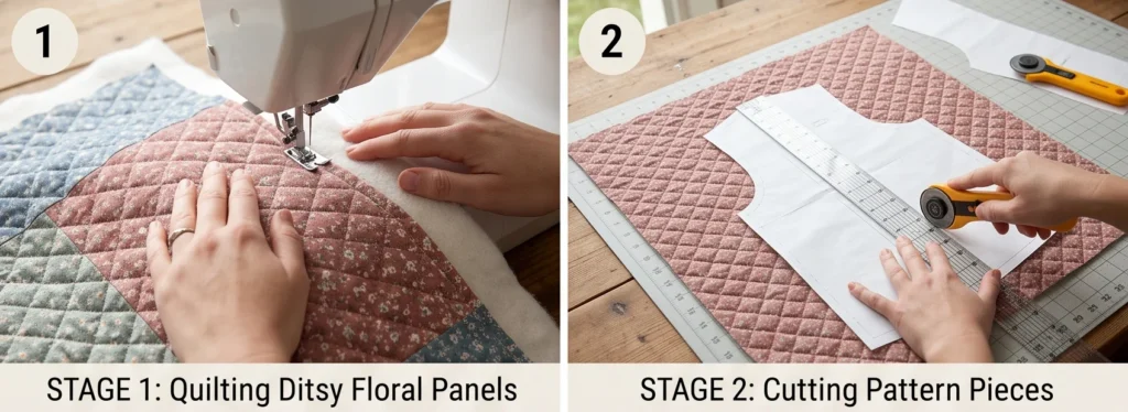 Floral Prairie Quilt Jacket for Soft Vintage Style
