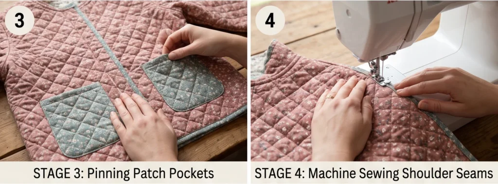 Floral Prairie Quilt Jacket for Soft Vintage Style