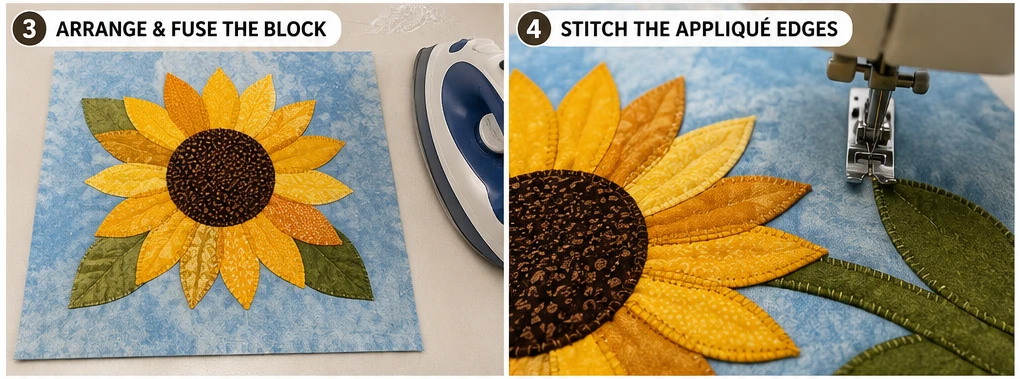 Golden Sunflower Quilt Patterns for Bright Autumn Décor