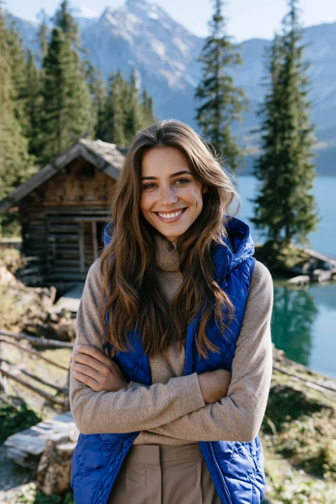 Hooded Quilted Vest for Cozy Outdoor Nordic Comfort