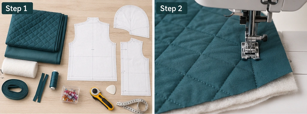 Hooded Quilted Vest for Cozy Outdoor Nordic Comfort
