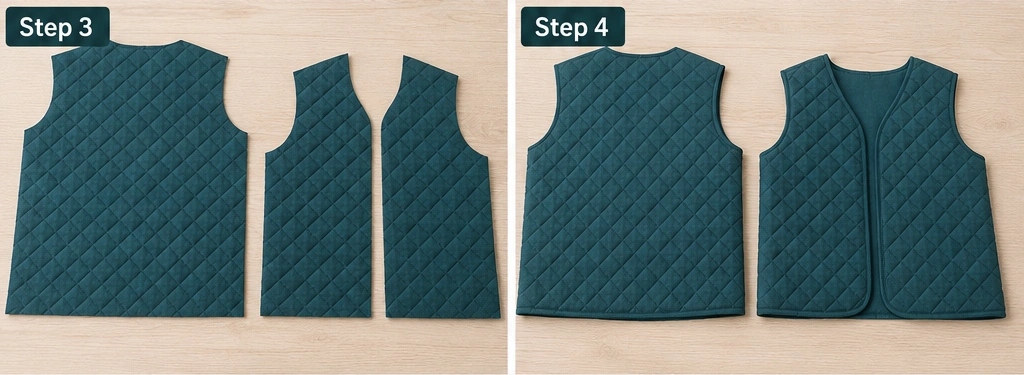 Hooded Quilted Vest for Cozy Outdoor Nordic Comfort
