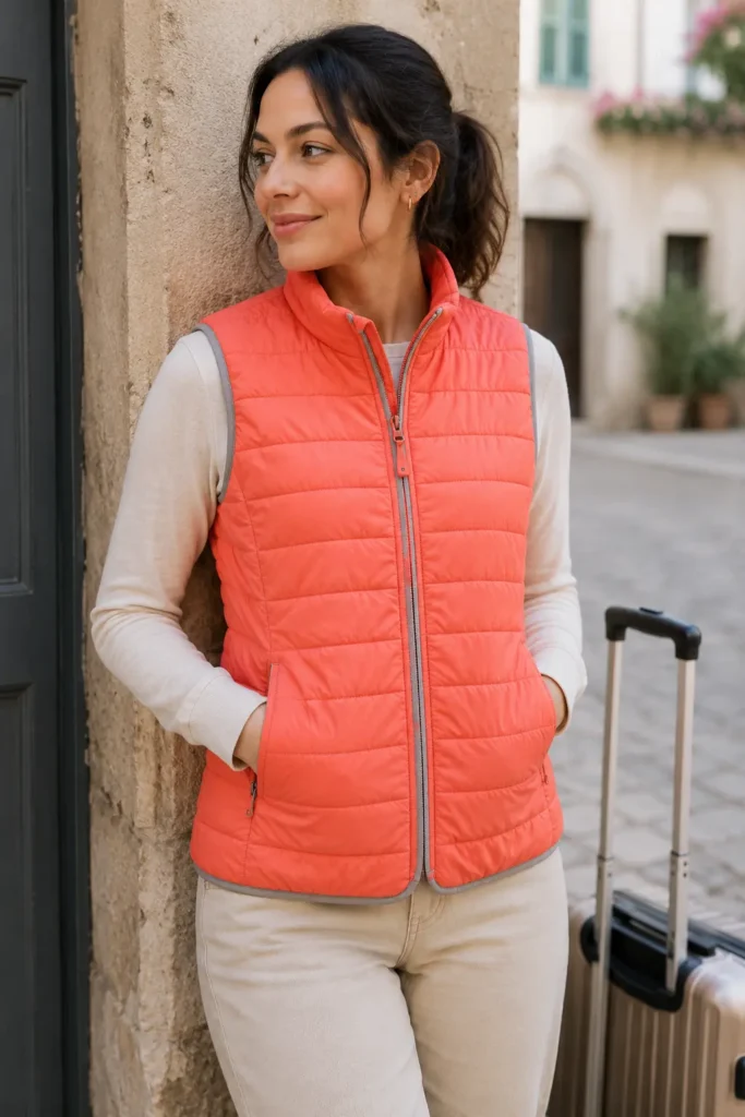 Lightweight Packable Quilted Vest for Effortless Travel Style