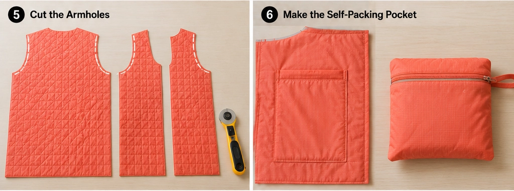 Lightweight Packable Quilted Vest for Effortless Travel Style
