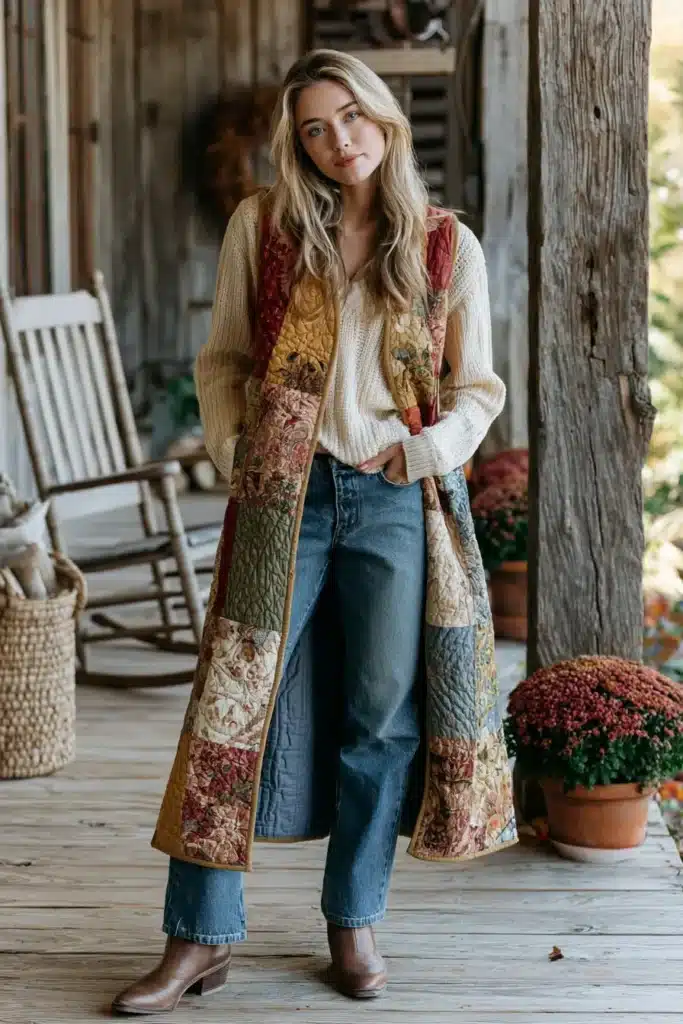Longline Quilted Duster Vest for Effortless Layering