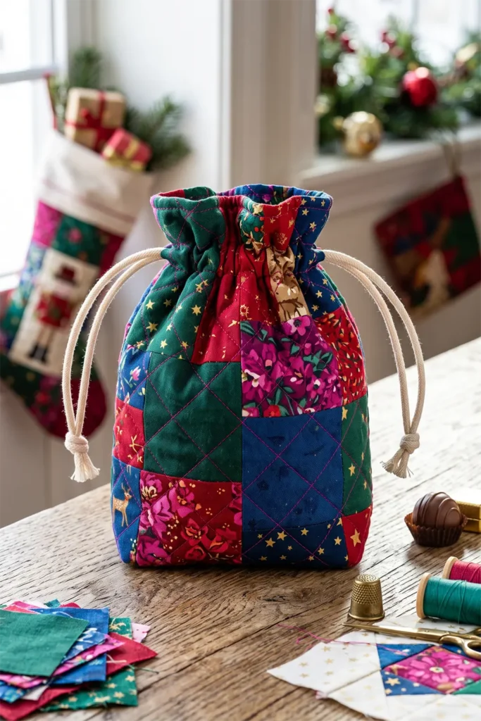 Mini Quilted Gift Pouches for Stocking Stuffers