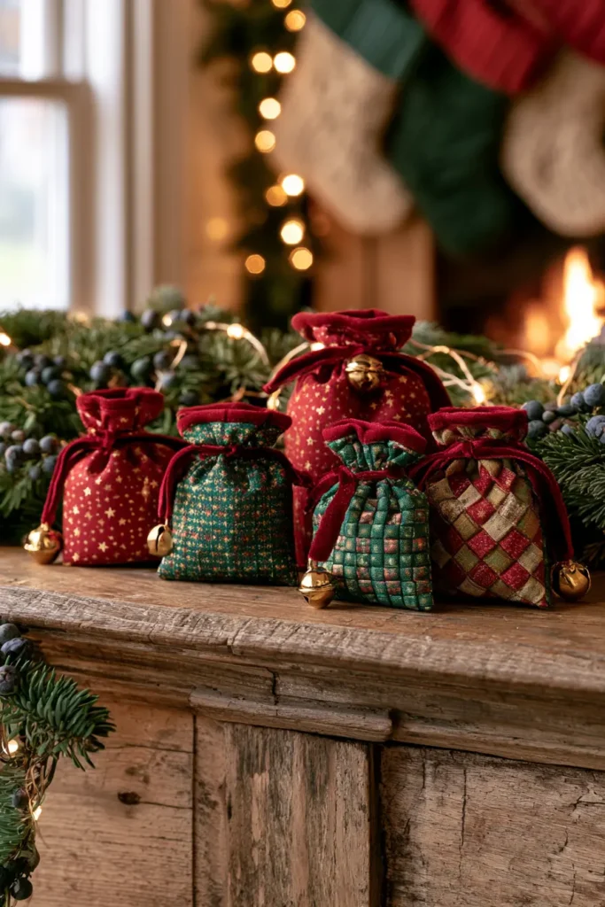 Mini Quilted Gift Pouches for Stocking Stuffers