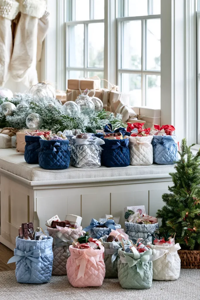 Mini Quilted Gift Pouches for Stocking Stuffers