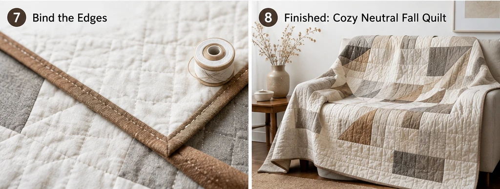 Minimalist Neutral Fall Quilts for Serene, Cozy Spaces