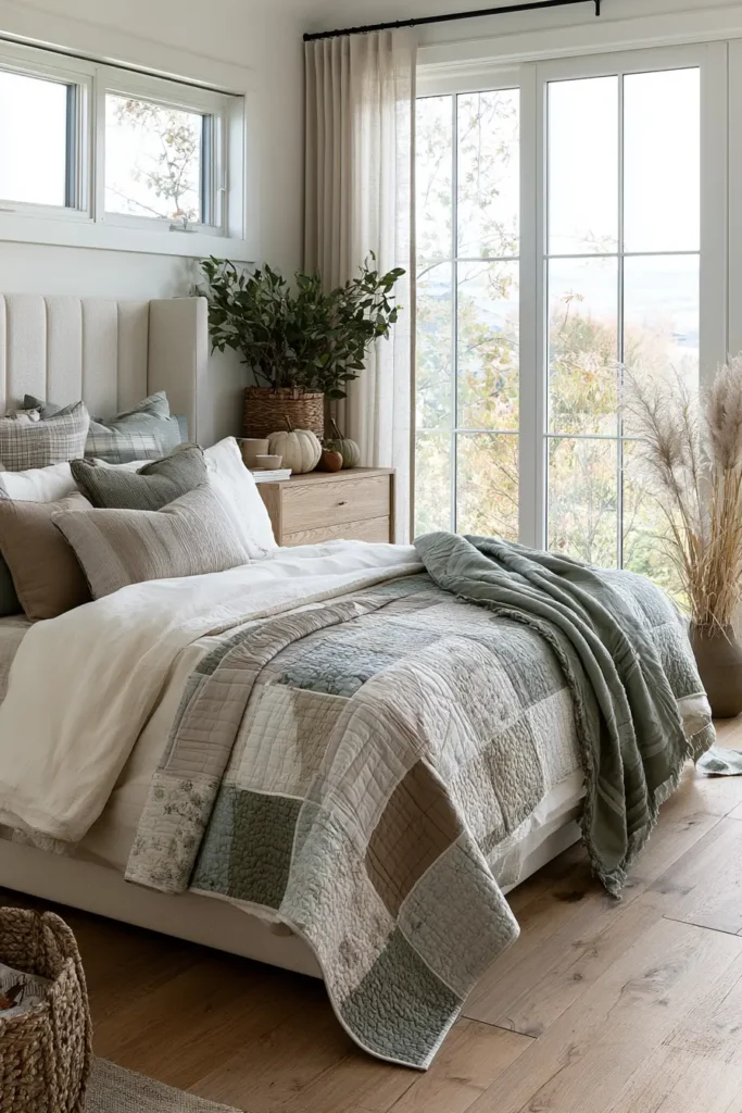 Minimalist Neutral Fall Quilts for Serene, Cozy Spaces