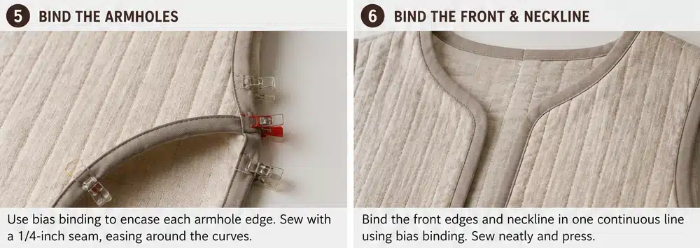 Neutral Linen-Blend Quilted Vest for Everyday Elegance