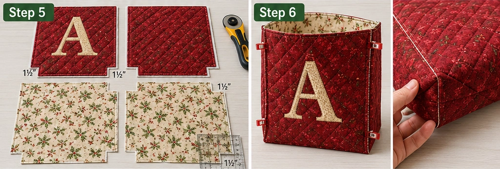 Personalized Monogrammed Quilted Gift Bags