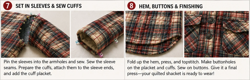 Plaid Quilted Shacket for Rustic Farmhouse Warmth