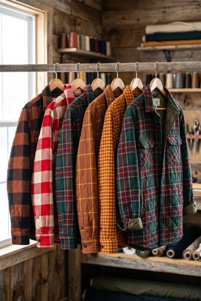 Plaid Quilted Shacket for Rustic Farmhouse Warmth