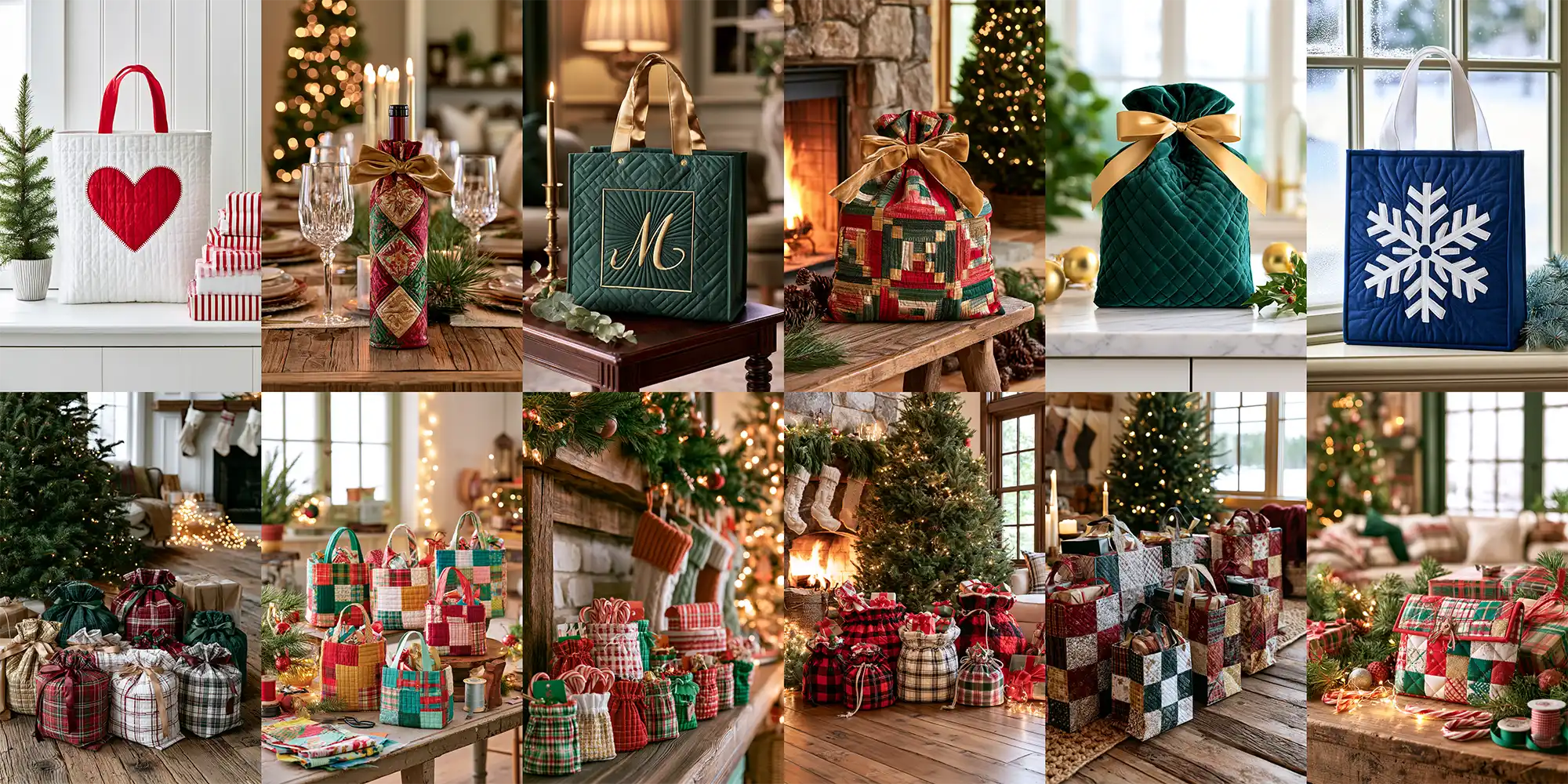 Quilted Christmas Gift Bag Ideas