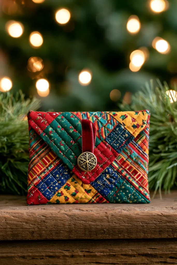 Quilted Gift Card Holder Pouch