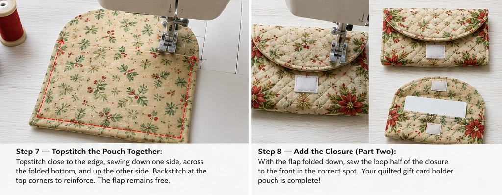 Quilted Gift Card Holder Pouch