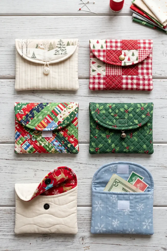 Quilted Gift Card Holder Pouch