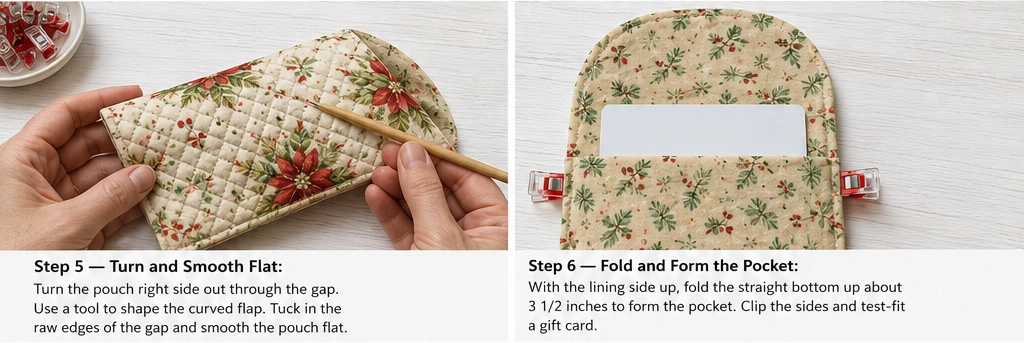 Quilted Gift Card Holder Pouch