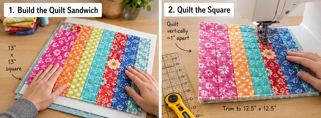 Quilted Wine Bottle Gift Bags for Holiday Hosts