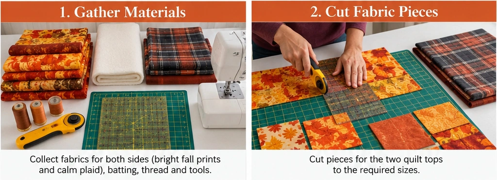 Reversible Fall Quilted Throws for Versatile Seasonal Styling