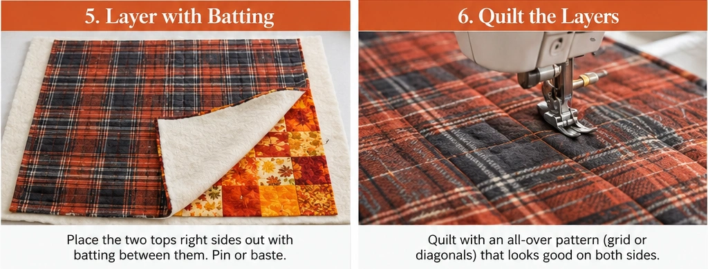 Reversible Fall Quilted Throws for Versatile Seasonal Styling