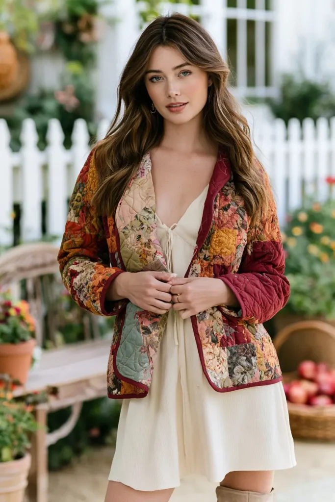 Reversible Quilted Barn Jacket with Rustic Charm