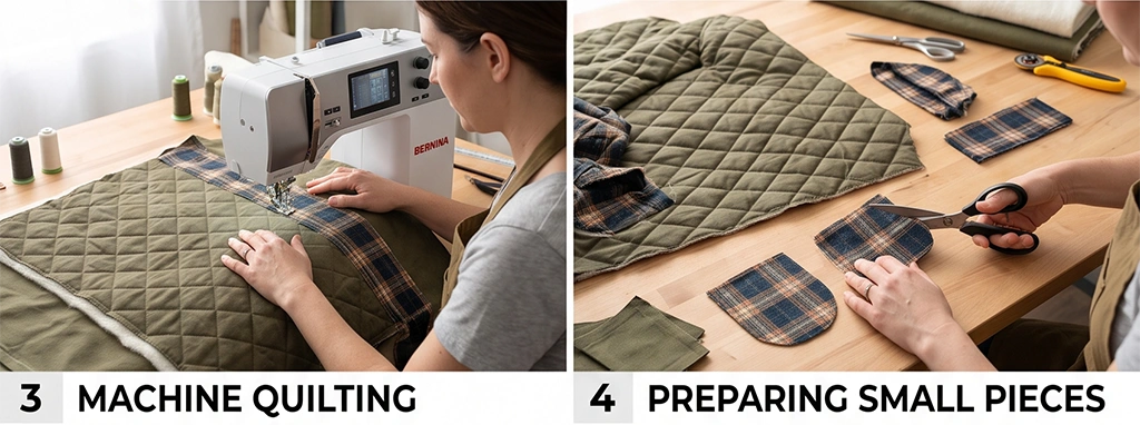Reversible Quilted Barn Jacket with Rustic Charm